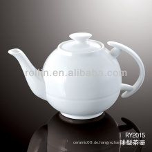 Gesundes haltbares weißes Porzellan-Ofen sicherer Teekanne mit Deckel